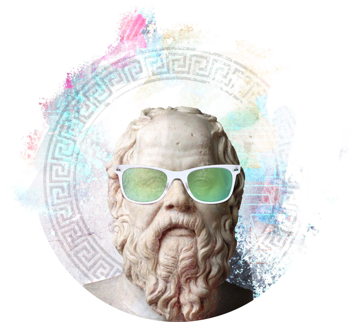 Socrates wearing sunglasses
