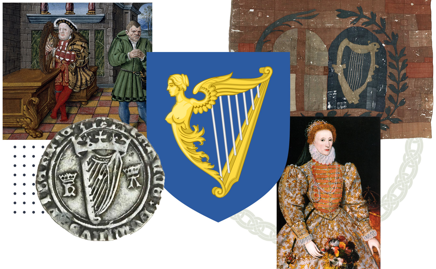 Henry the VIII and Elizabeth the I both admired the Irish harp while also stamping it out in Ireland.