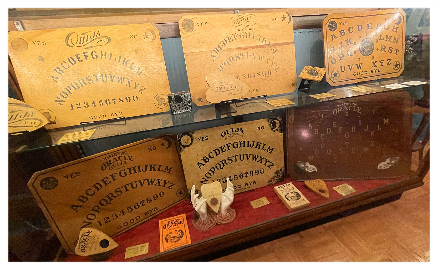 a variety of early Ouiji boards